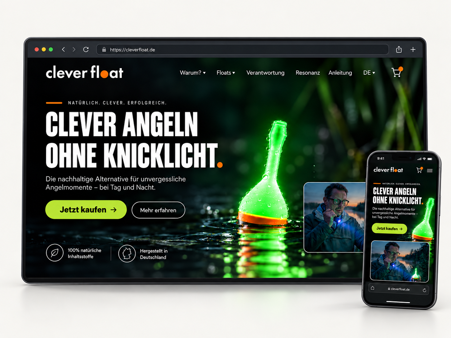 Beispielansicht Website
